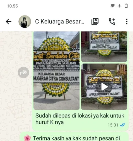 Pengiriman Papan Bunga Duka Gatot Subroto Office Area